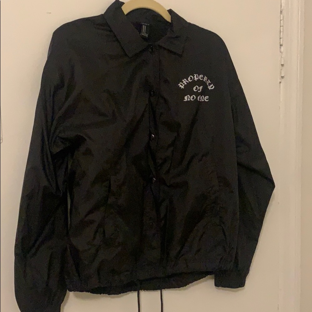Black windbreaker